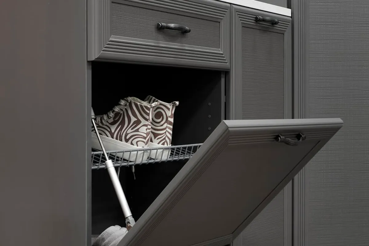 Тумба ТБ-1002-СЯ-СО (Снежный Ясень/Серый Оникс) — Мебель-центр Озерцо