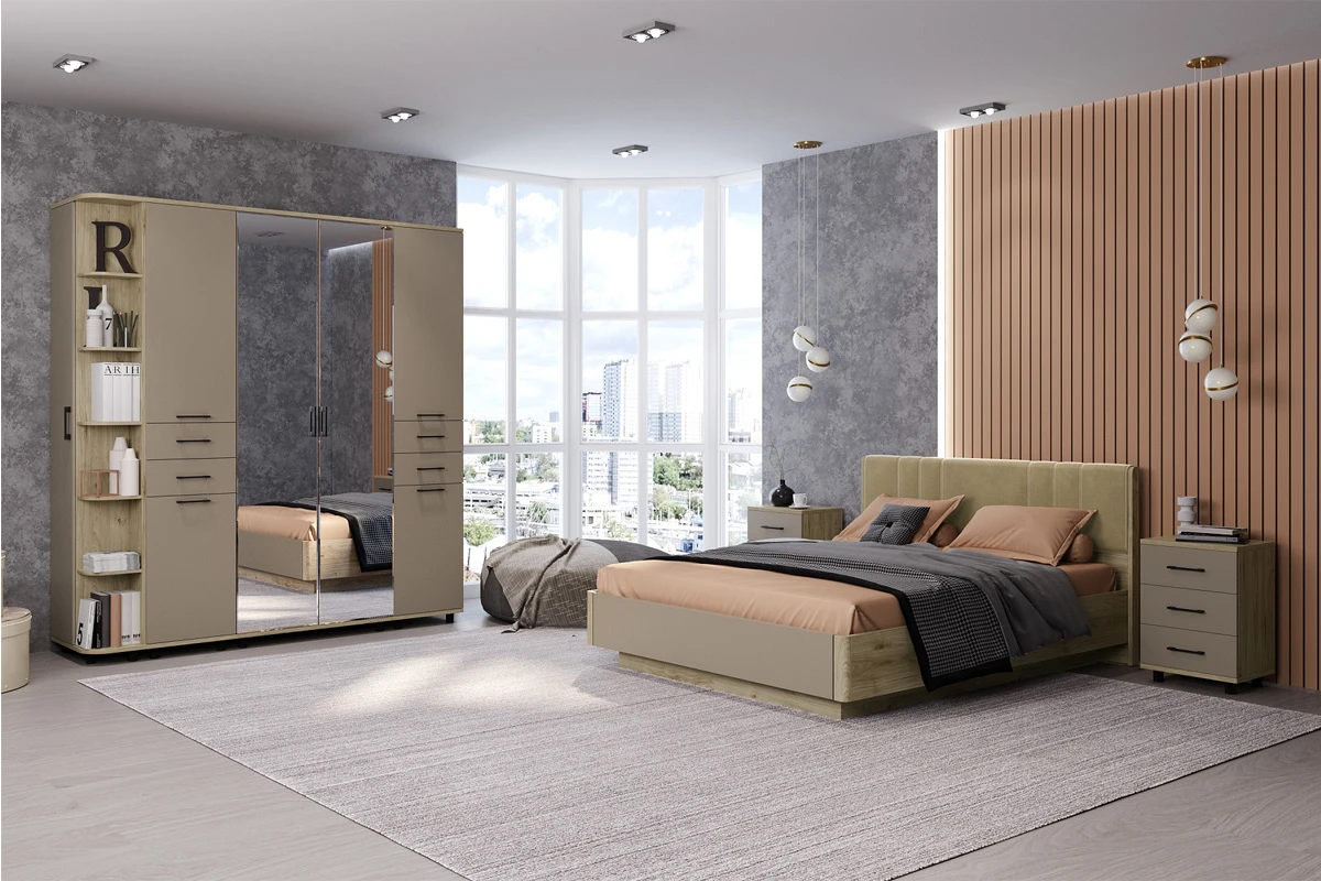 Шкаф многоцелевой ШК-5025-ГС-ЛМ (Гикори Джексон Светлый/Латте Матовый) в мебель-центре Озерцо