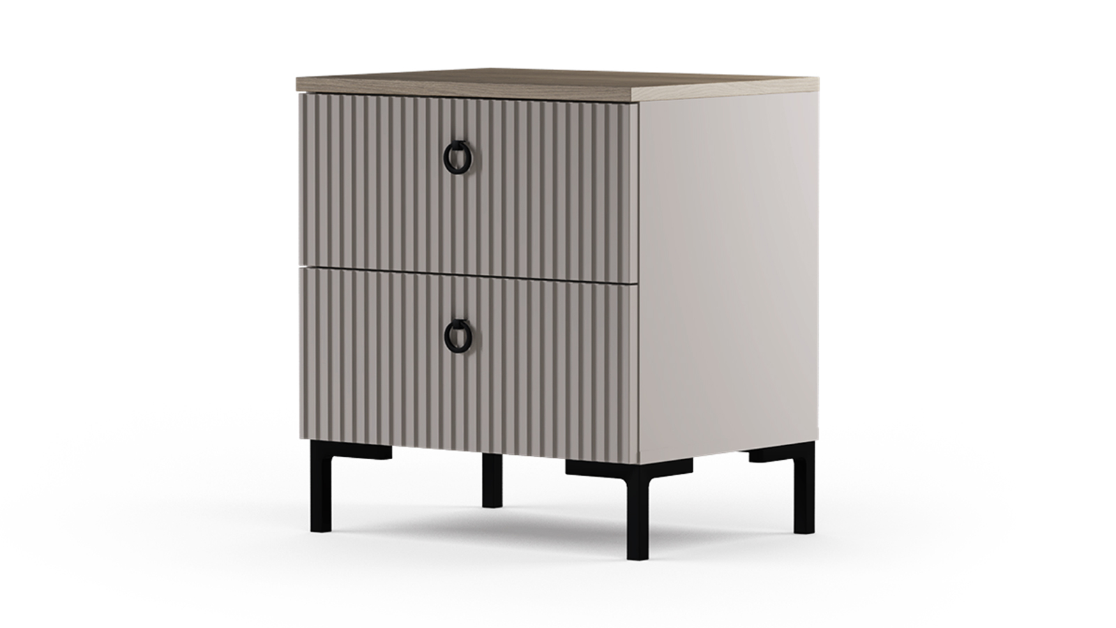 Тумба прикроватная Zima, цвет Гикори кингстон + Белый	 41x53.5 — купить в Озерце