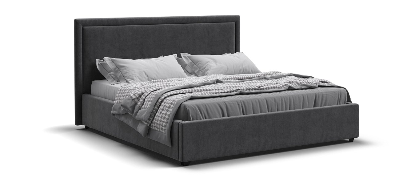 Кровать Фрея 160*200 с ПМ MONOLIT Серая - купить в Озерце