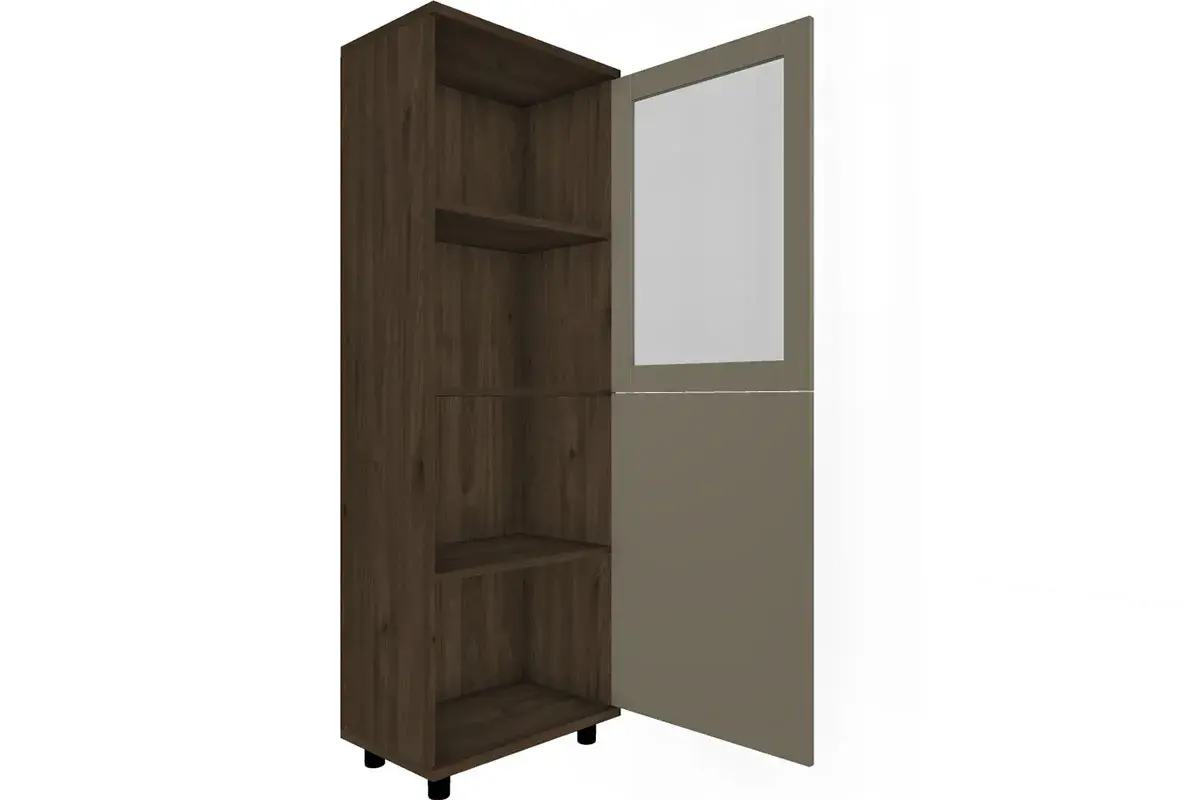 Шкаф многоцелевой ШК-5085-ГТ-ЛМ (Гикори Джексон Темный/Латте Матовый) в мебель-центре Озерцо