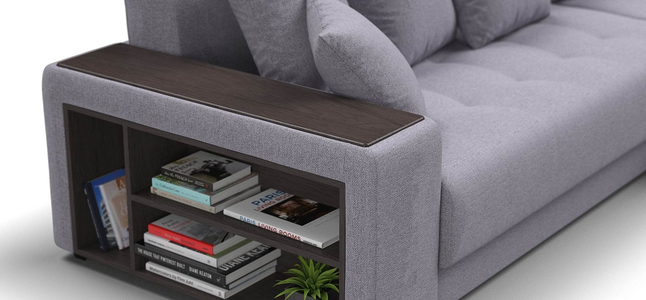 Ванкувер угловой диван Рогожка Мальмо платина — купить в Озерце