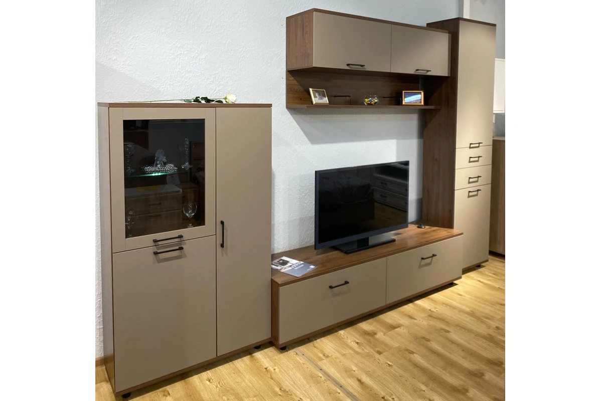 Шкаф многоцелевой ШК-5084-ГТ-ЛМ (Гикори Джексон Темный/Латте Матовый) в мебель-центре Озерцо