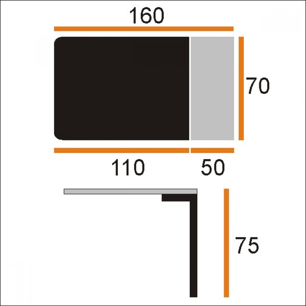 Стол АХЕН-2 70х110/160 кварц беж/муар.тортора - купить в Озерце