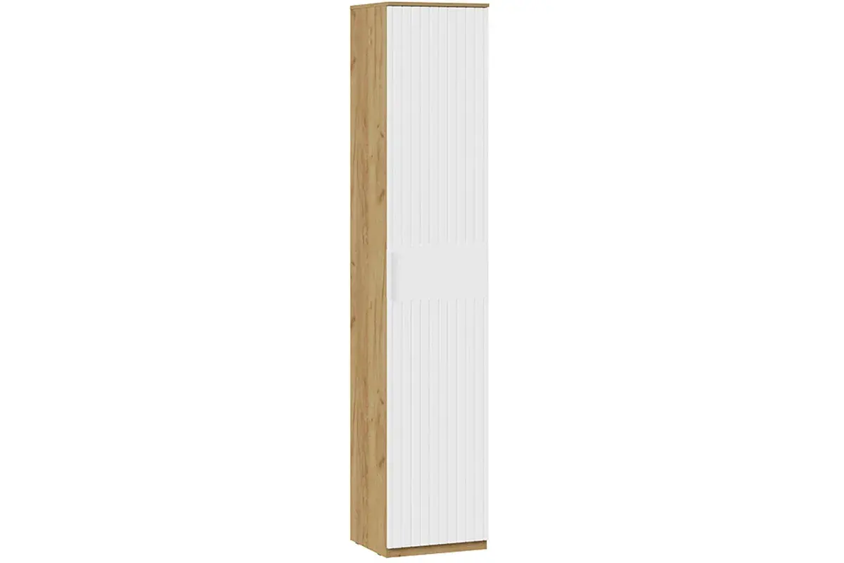 Прихожая Хилтон № 1 (Дуб Крафт золотой/Белый матовый) — Мебель-центр Озерцо