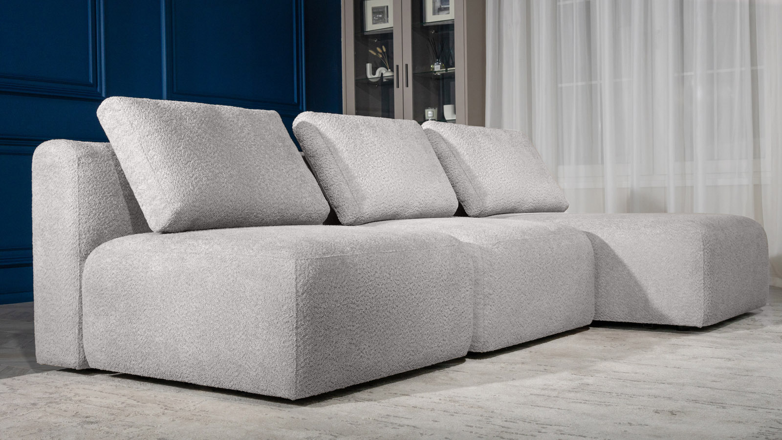 Диван модульный 3-секционный Molto 85+85+125 ткань Soul 995 147x259 — купить в Озерце