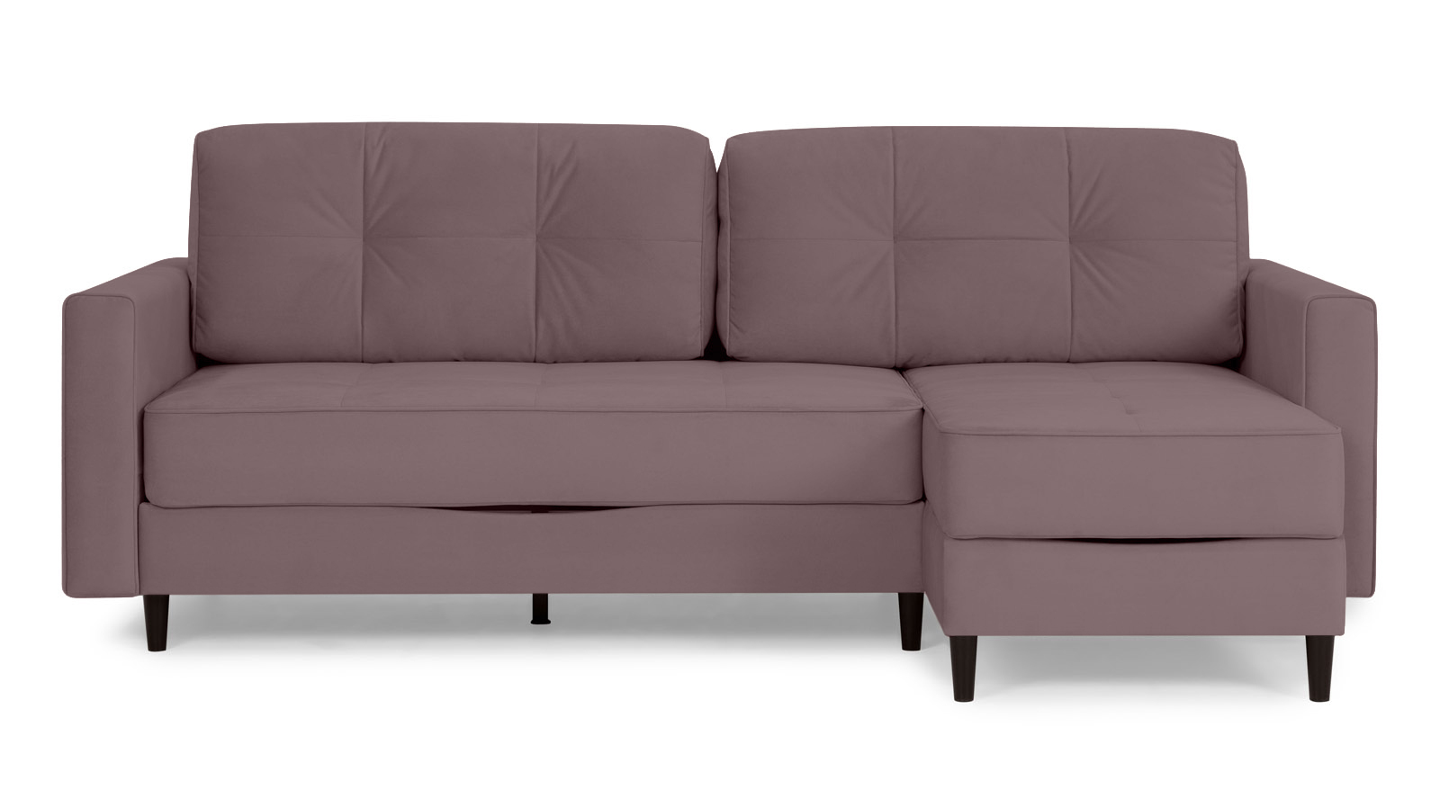 Диван Amani Pro угловой с широкими подлокотниками, ножки: пластик, Тк. Casanova Lilac 156x237 — купить в Озерце