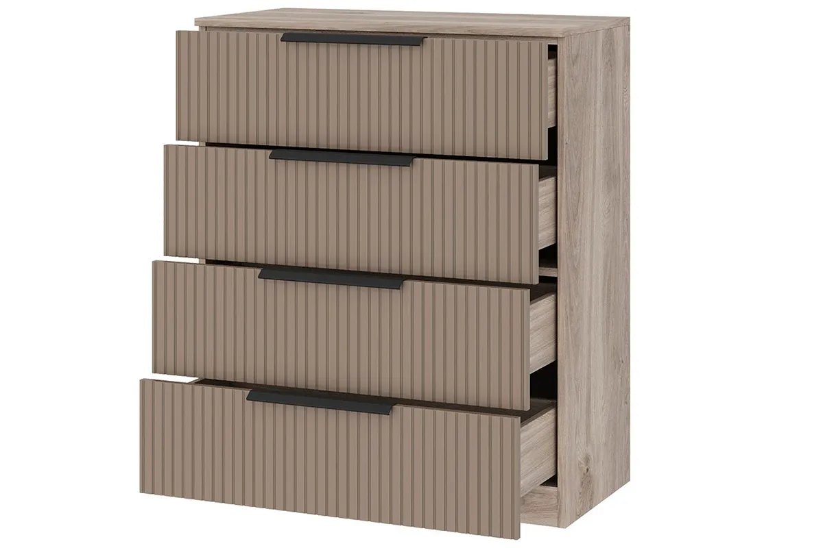 Комод Астория 03 (Дуб кастелло серый / Грей софт) — Мебель-центр Озерцо