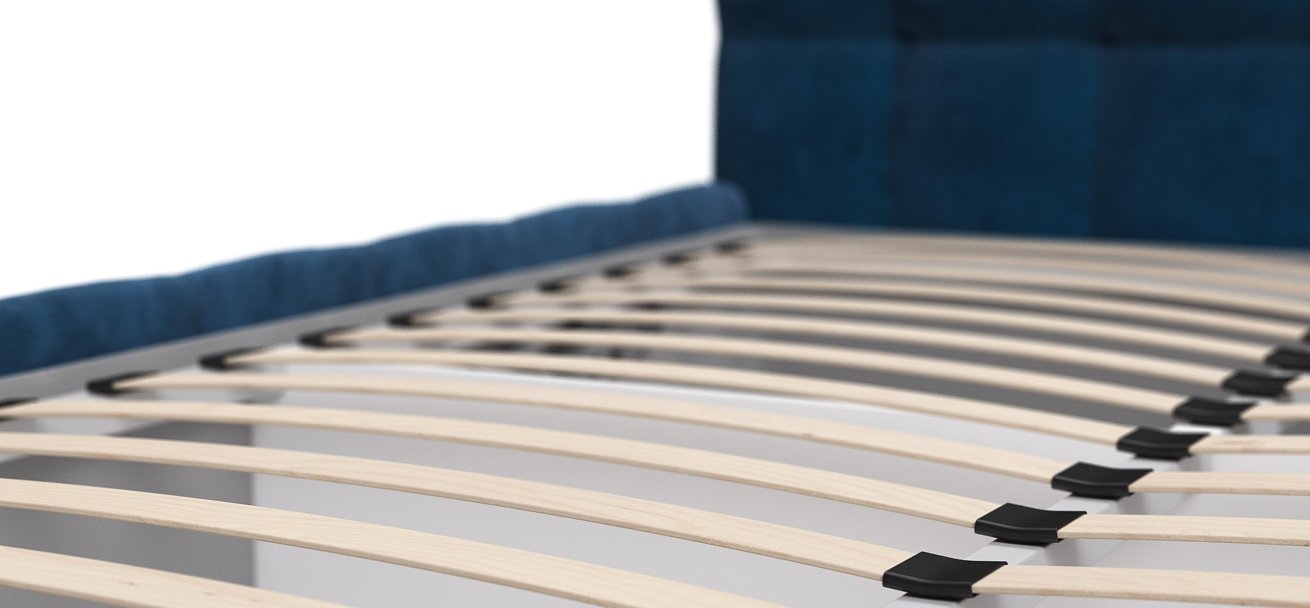 Кровать Босс 160*200 Про велюр Monolit синяя - купить в Озерце