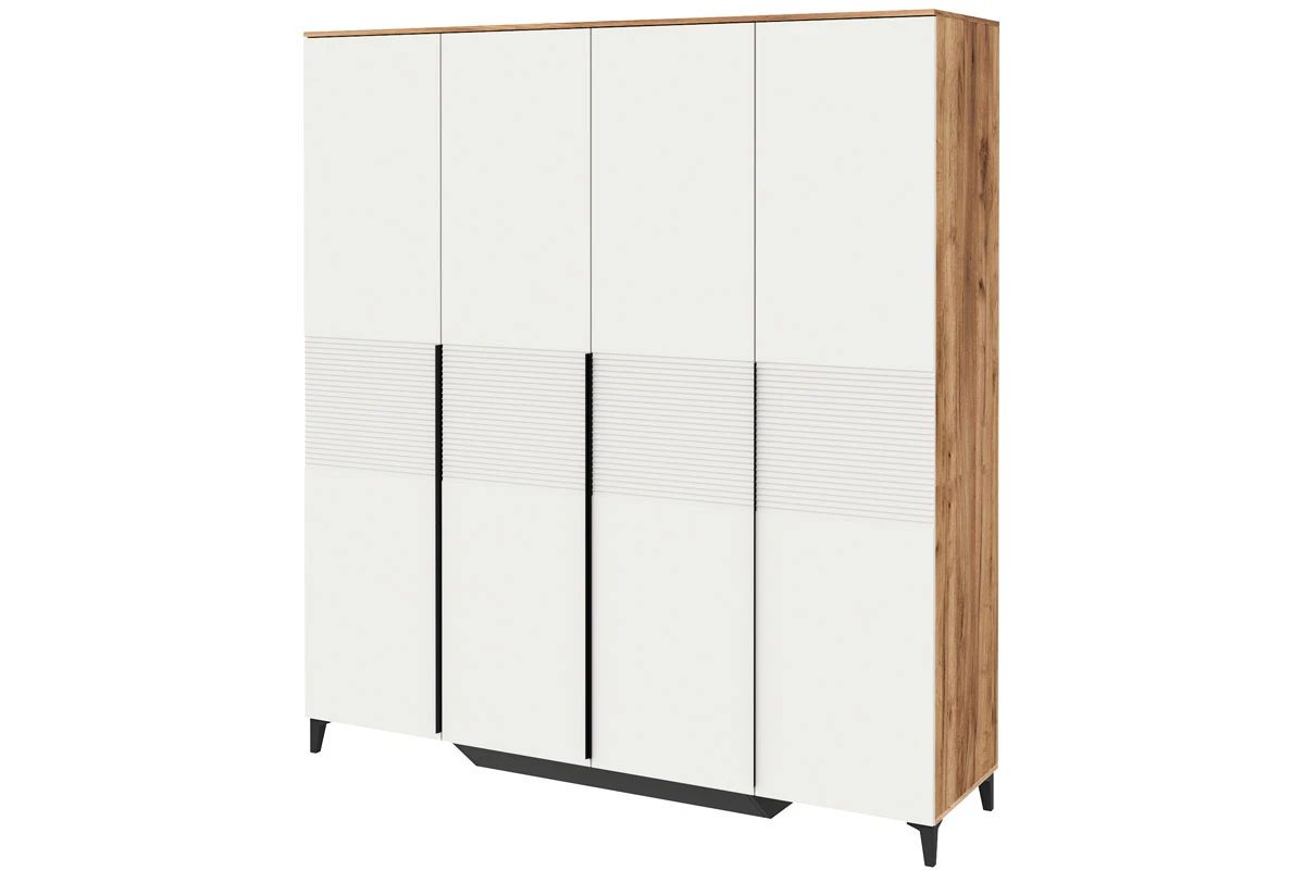 Шкаф для платья и белья Белла №2 (Дуб Вотан/Тальк) в мебель-центре Озерцо