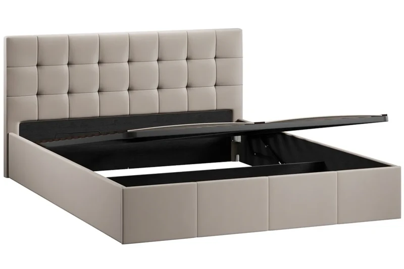 Кровать Эмма с ПМ и заглушиной 160х200 (Велюр/Confetti Smoke) - купить в Озерце