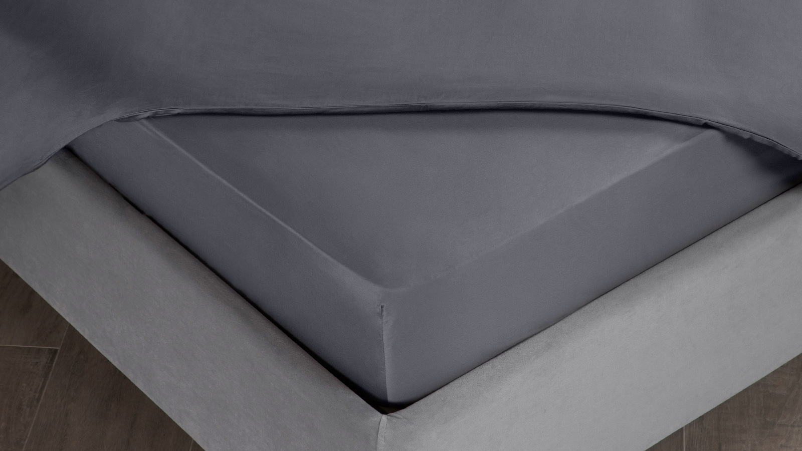 Простынь на резинке Askona Home, цвет Графит 160x200 в мебель-центре Озерцо