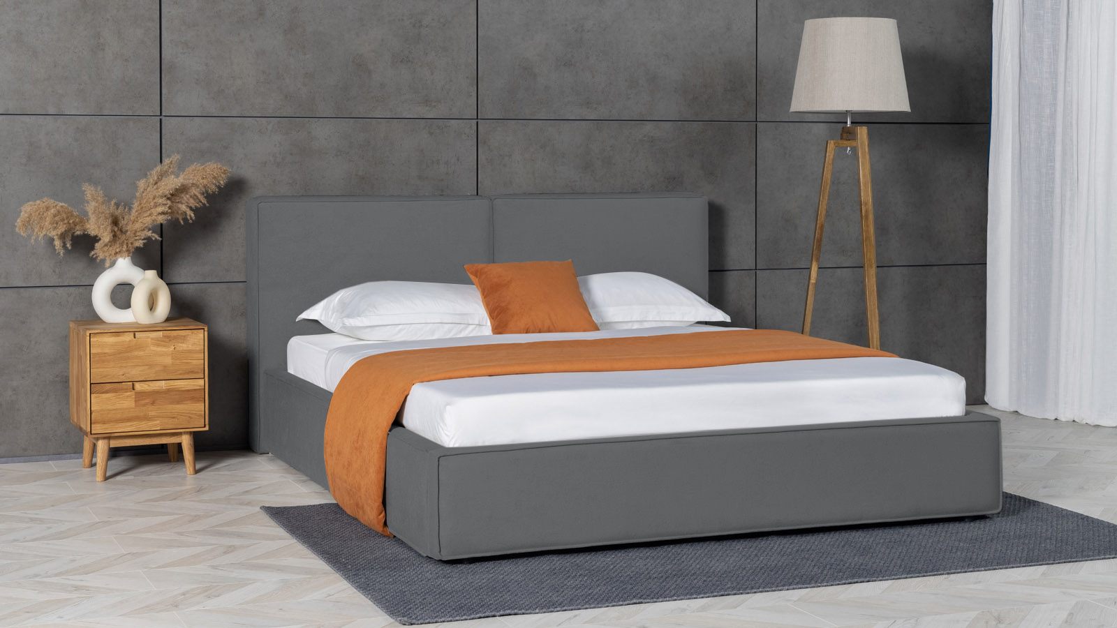 Кровать Murrey Nova, Тк. Sky Velvet 16 200x200 - купить в Озерце