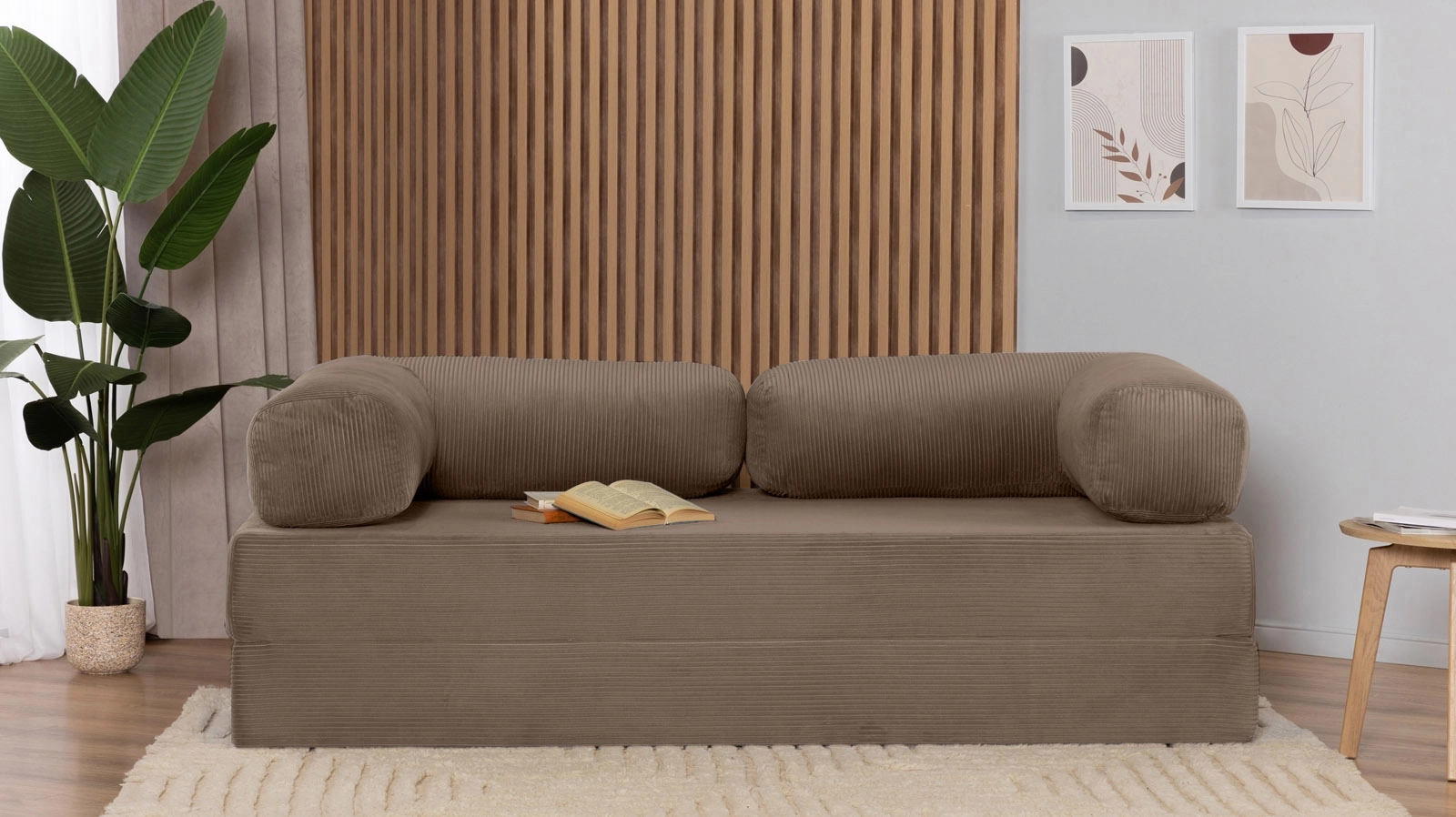 Комплект Диван-матрас Bush ткань Cilium Brown + кресло-мешок Borsa ткань Cilium Brown 180x200 — купить в Озерце