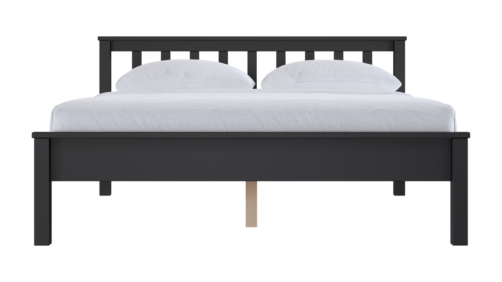 Кровать из массива сосны Dallas, цвет: Черный 160x200 - купить в Озерце