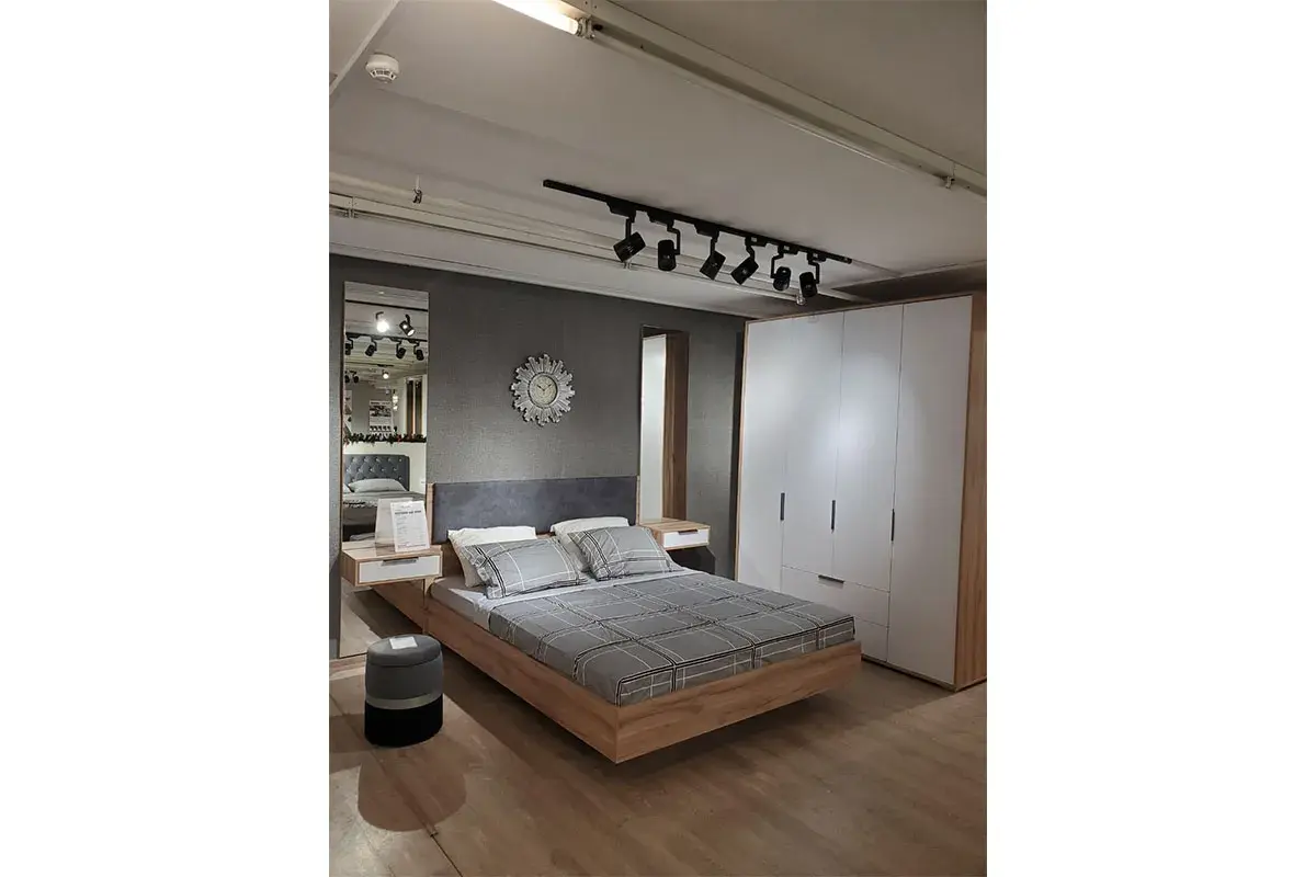 Шкаф четырехдверный Николь Мод.8 (Белый/Дуб Альпийский) в мебель-центре Озерцо