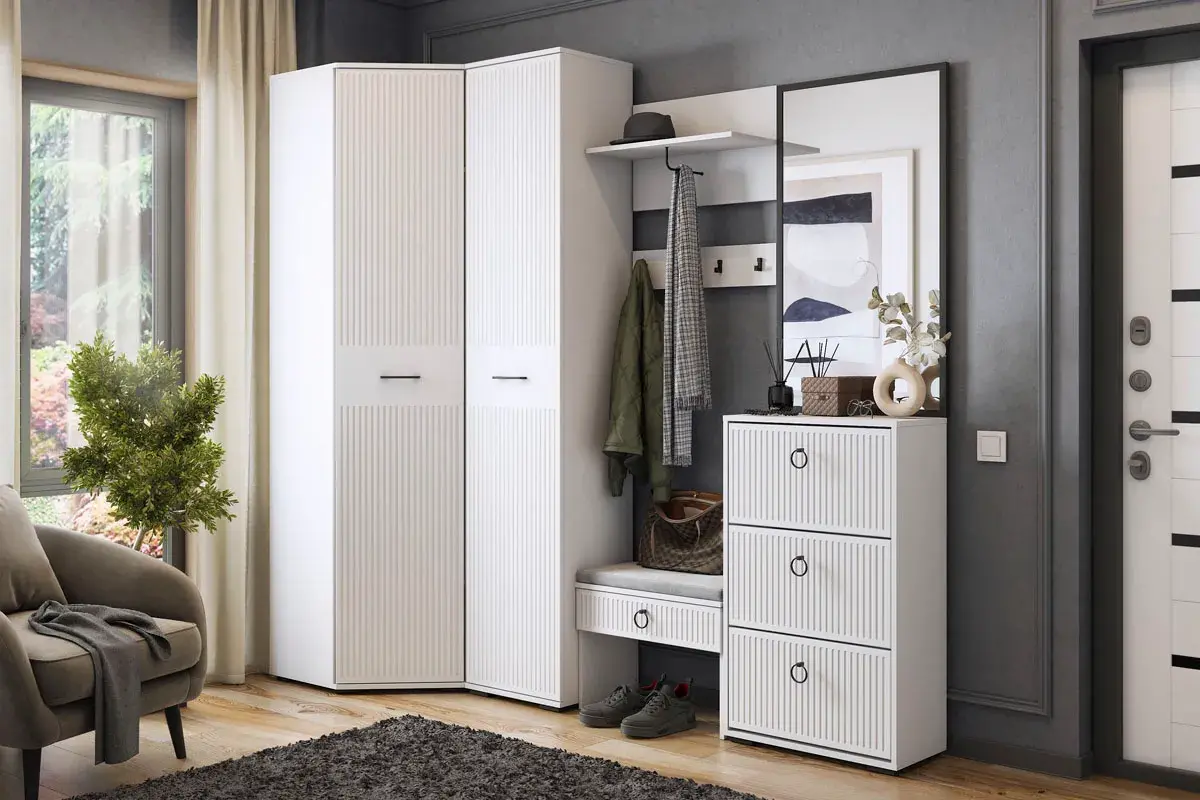 Обувница Шарлиз (Белый) — Мебель-центр Озерцо