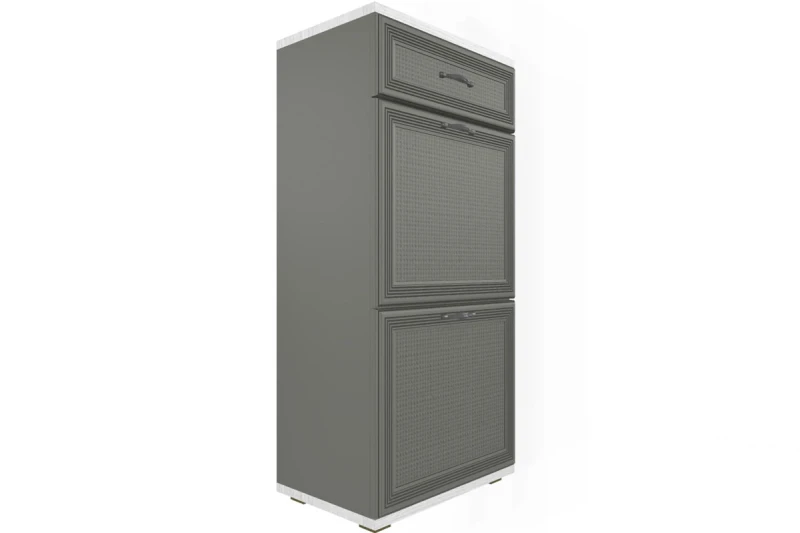 Тумба ТБ-1003-СЯ-СО (Снежный Ясень/Серый Оникс) — Мебель-центр Озерцо