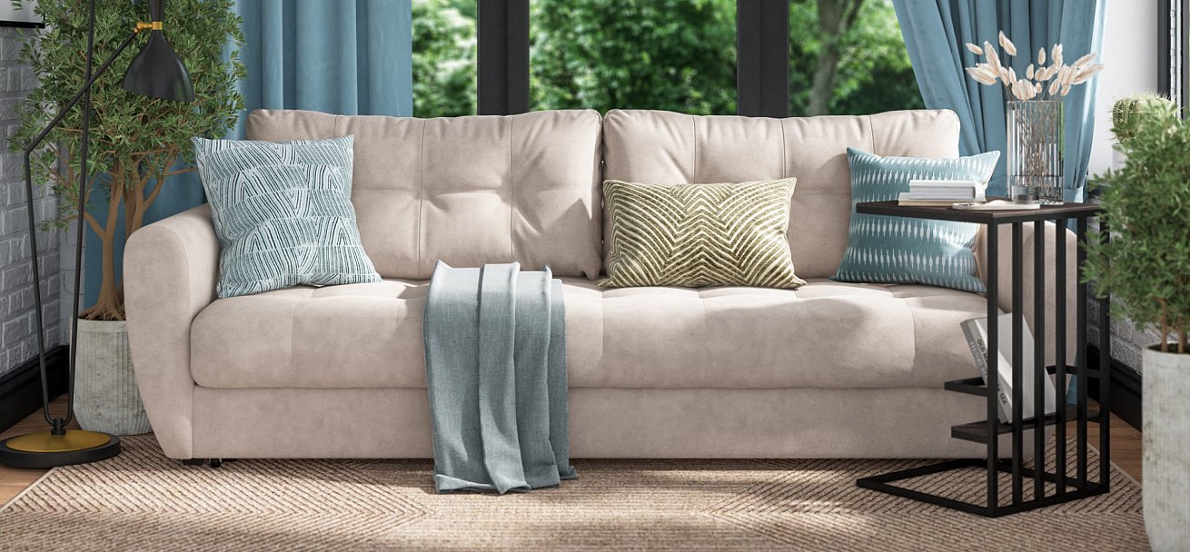 Диван Престон 2.0 велюр Monolit латте — купить в Озерце