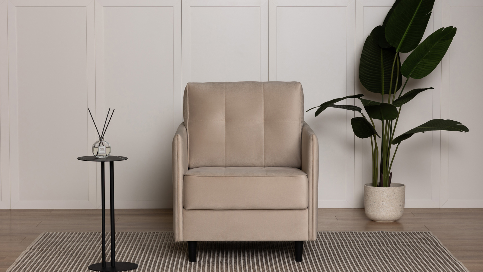 Кресло Amani Pro, Тк. Sky Velvet 03 (подлокотник: 5 см) 73.5x89 — купить в Озерце