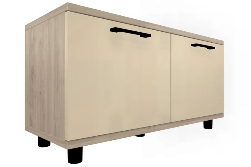 Тумба ТБ-5051-ГС-КГ (Гикори Джексон Светлый/Кашемир Глянцевый) — Мебель-центр Озерцо