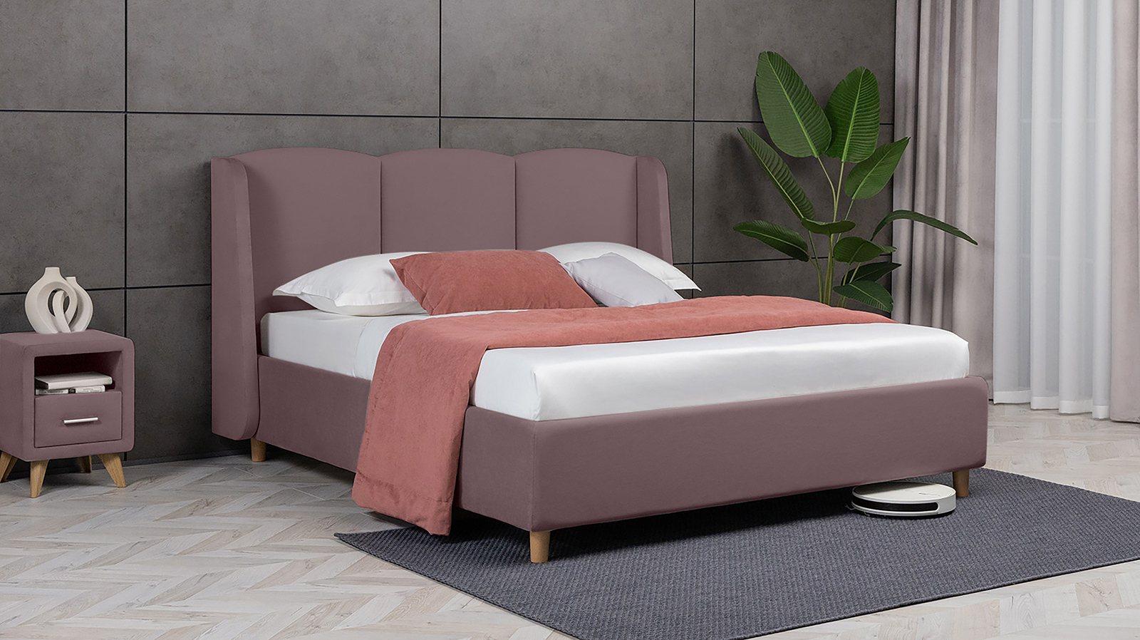 Кровать Milora Nova, Тк. Casanova Lilac 180x200 - купить в Озерце