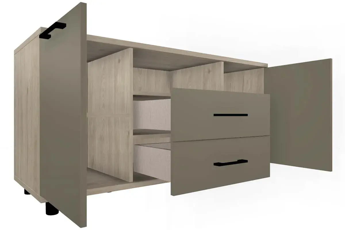 Тумба ТБ-5022-ГС-ЛМ (Гикори Джексон светлый/Латте Матовый) — Мебель-центр Озерцо