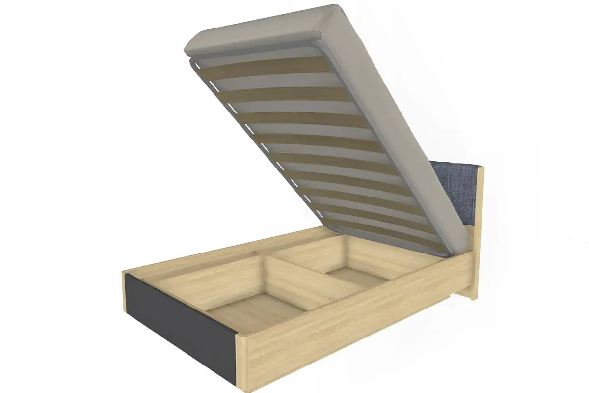 Кровать КР-4011-АС-АМ (Ясень Асахи/Антрацит Матовый) - купить в Озерце