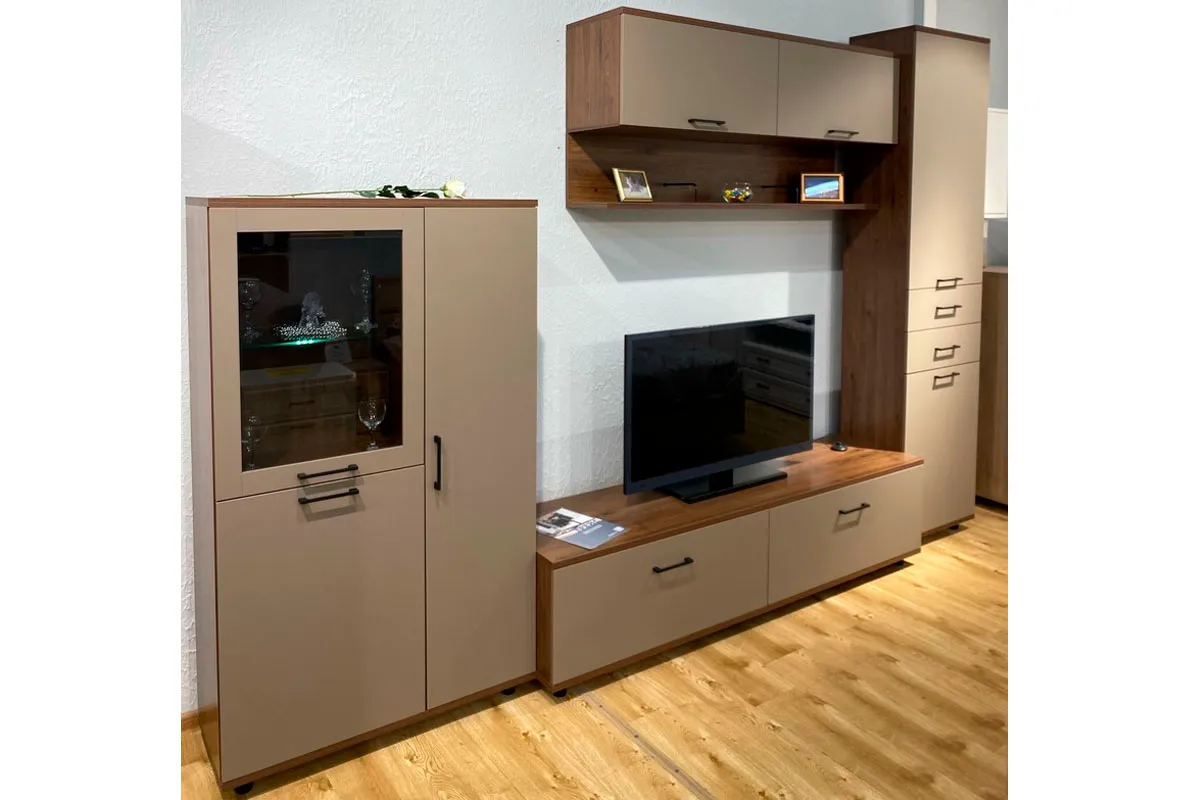 Антресоль АН-5038-ГТ-ЛМ (Гикори Джексон Темный/Латте Матовый) в мебель-центре Озерцо