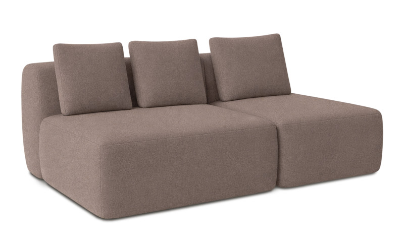 Диван модульный Мольто-2 секц-пуф 125+85-спинка 125+85-Тк. Shammy Matte 57x367 — купить в Озерце