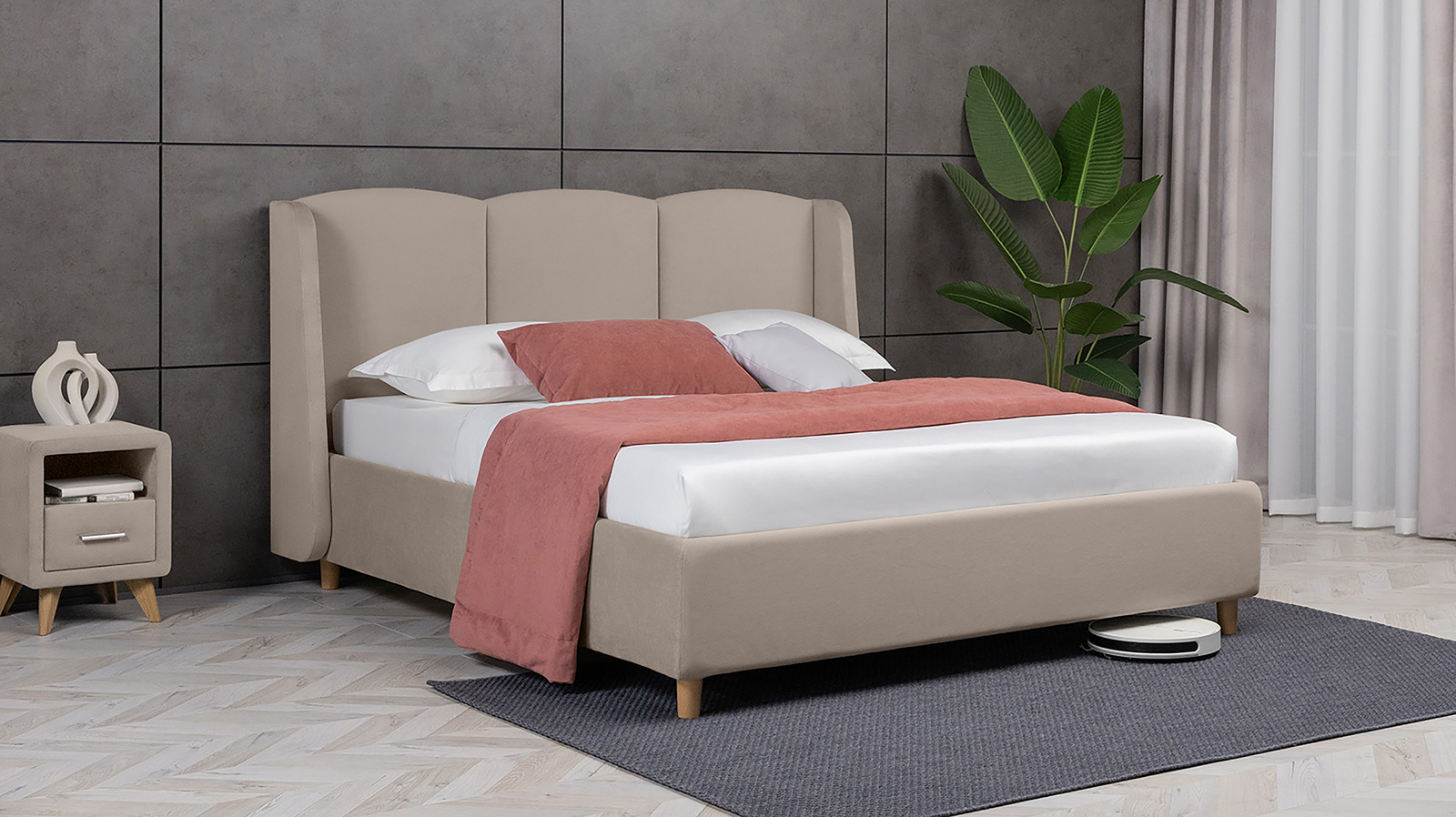 Кровать Milora Nova, Тк. Sky Velvet 03 160x200 - купить в Озерце