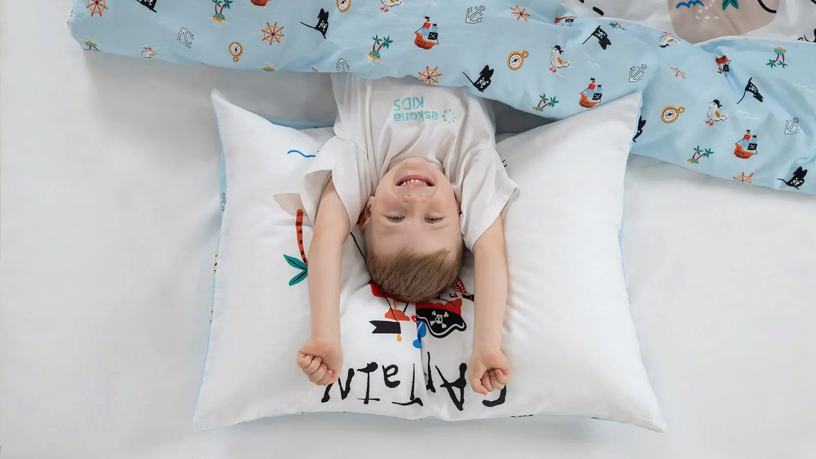 Постельное белье Askona kids Маленький капитан 140x205 (односпальный), без простыни в мебель-центре Озерцо