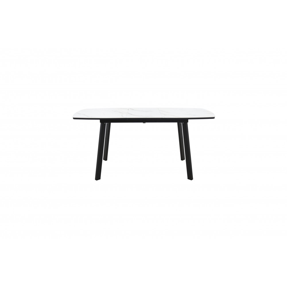 Стол Валенсия 1300(1700)*800 Greys Sugar /Черный глянец - купить в Озерце