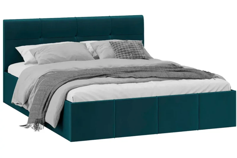 Кровать Лора с ПМ 160х200 (Велюр/Confetti Izumrud) - купить в Озерце
