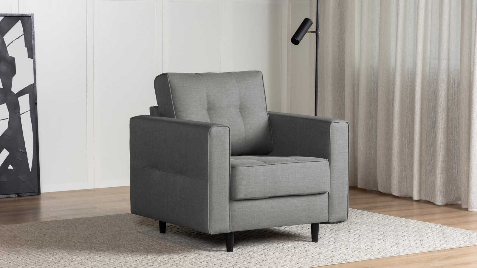 Кресло Amani Pro, Тк. Lidot silver (подлокотник: 15 см) 89x93.5 — купить в Озерце