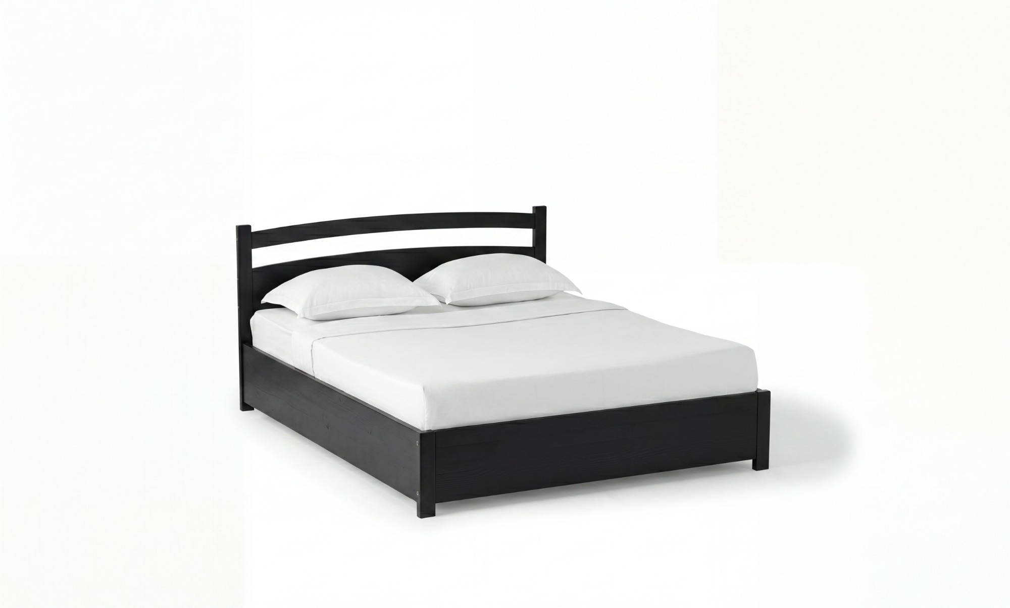Кровать из массива Vesta Pro, цвет черный, 90x200 - купить в Озерце
