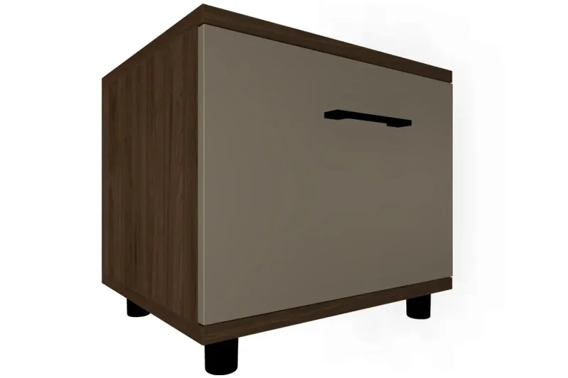 Тумба ТБ-5036-ГТ-ЛМ (Гикори Джексон Темный/Латте Матовый) — Мебель-центр Озерцо