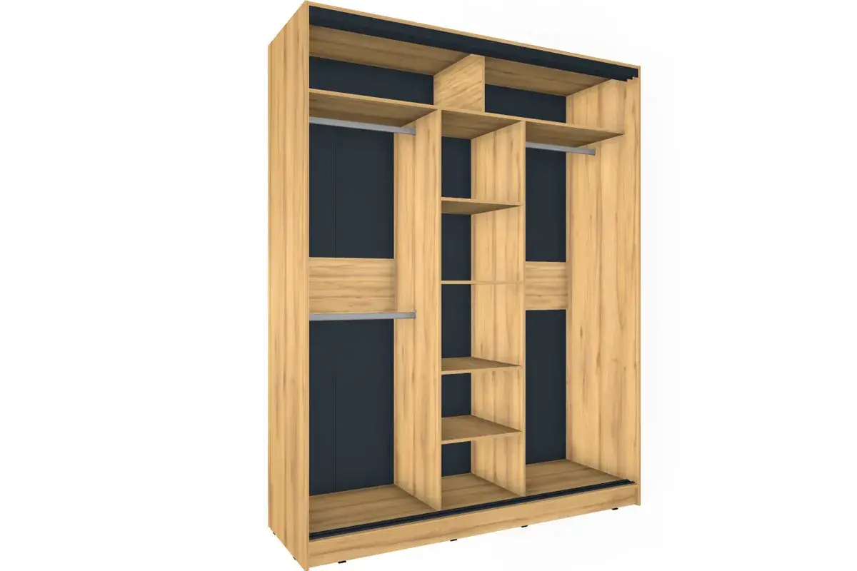 Шкаф-купе 1800 Домашний Зеркало/ЛДСП (Дуб Золотистый) в мебель-центре Озерцо