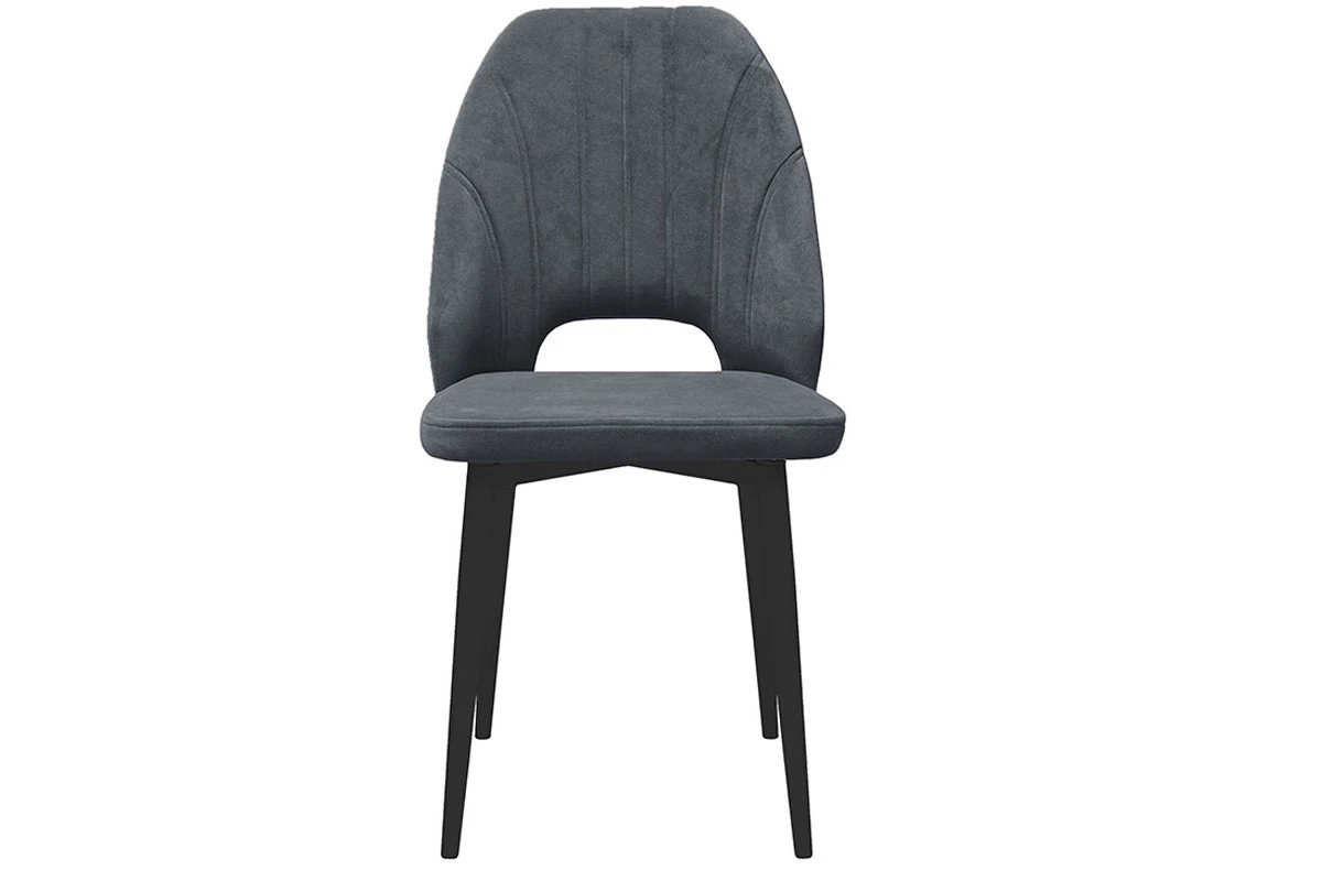 Стул Капри Исп. 2 конус Т2 (Черный муар/Велюр DREAM темно-серый) - купить в Озерце