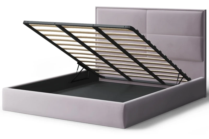 Кровать без опоры Скай с ПМ 140х200 (Нео 15/Лиловый) - купить в Озерце