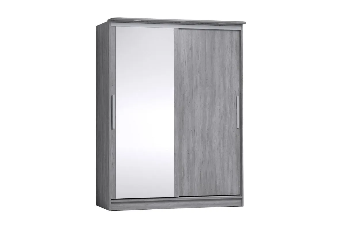 Шкаф-купе 1600 Strike Зеркало/ЛДСП (Atelier Светлый) в мебель-центре Озерцо