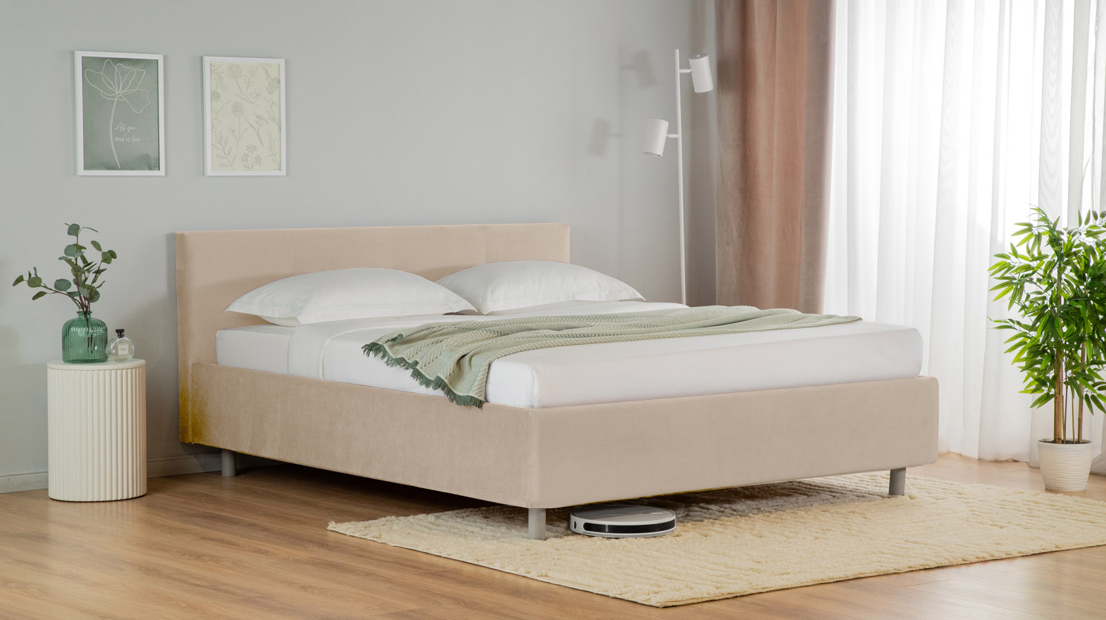 Кровать Vanessa Nova, ткань Casanova Seawave, 120x200 - купить в Озерце