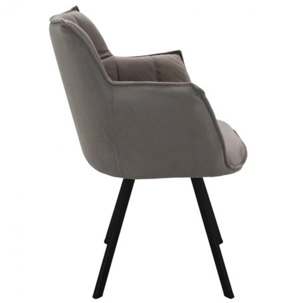 Стул-кресло поворотный 360 ИЗИ муар черный/таупе - купить в Озерце