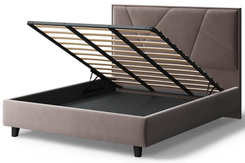 Кровать на опоре Ингрид с ПМ 140х200(Бренди лайт 05/Кофе) - купить в Озерце