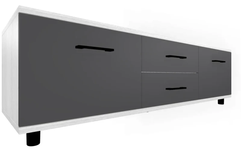 Тумба ТБ-5034-СЯ-АМ (Снежный Ясень/Антрацит Матовый) — Мебель-центр Озерцо