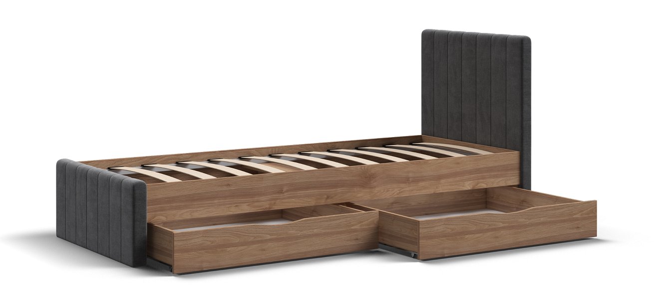 Кровать ЛОФТ Мини Орех Селект, MONOLIT Серый - купить в Озерце