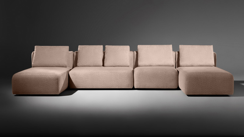 Диван модульный Molto, 4 секционный, 170+125+85+170+85+125+85+85, ткань Soul 292 57 — купить в Озерце