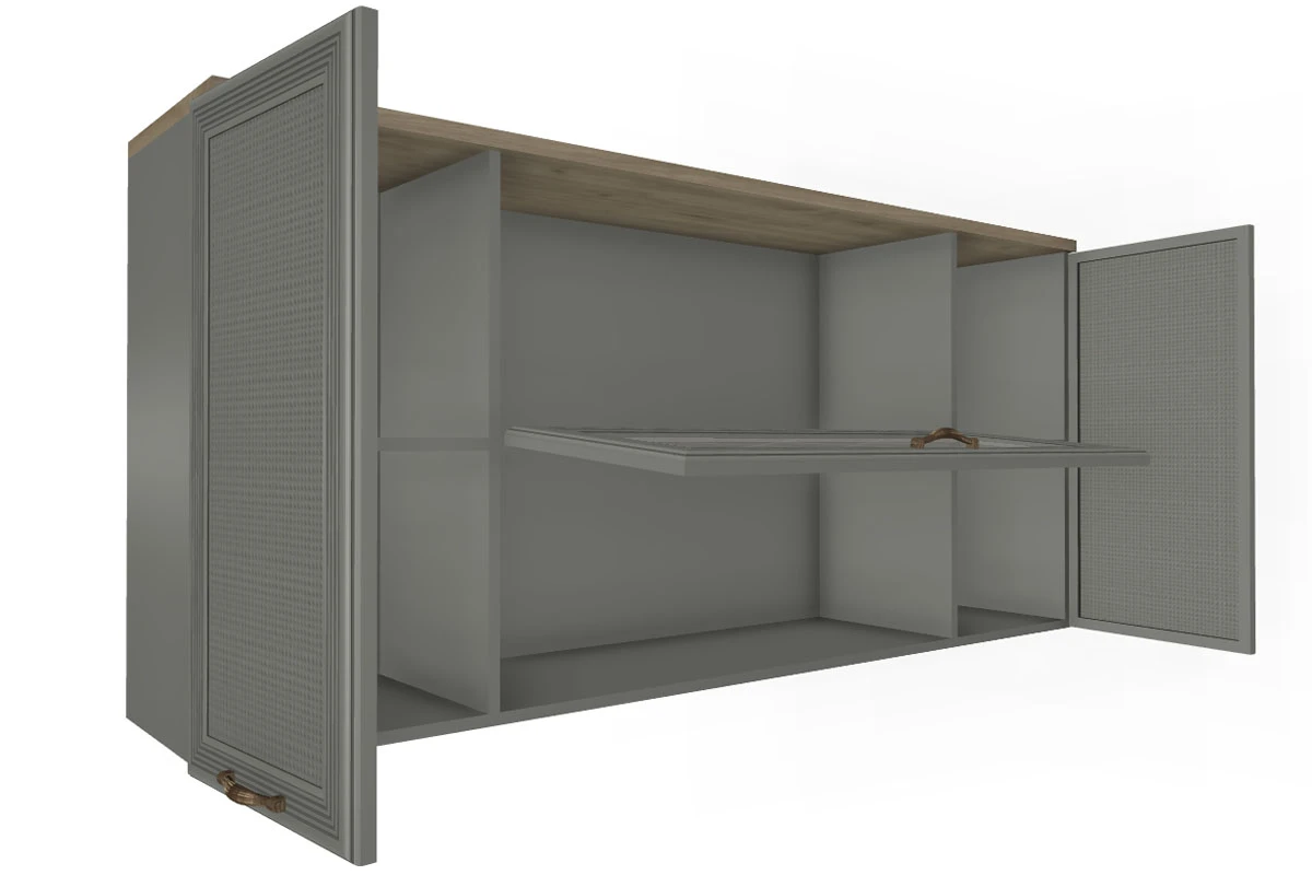 Антресоль АН-1016-ГС-СО (Гикори Джексон Светлый/Серый Оникс) в мебель-центре Озерцо