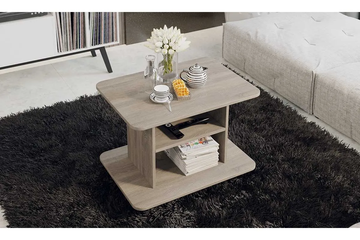 Стол журнальный Тип 1 (Дуб Сонома трюфель) — Мебель-центр Озерцо