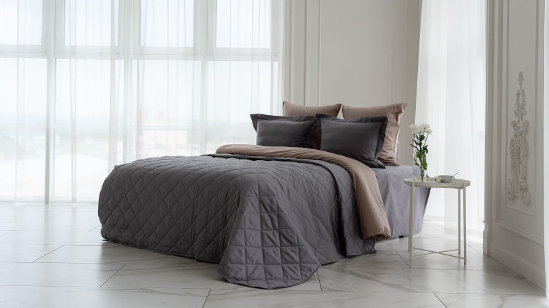 Покрывало хлопковое Askona Home, цвет пепельный 220x240 в мебель-центре Озерцо